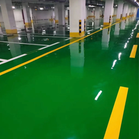 Peinture époxy colorée résistante à l'usure pour parkings souterrains, revêtement de sol époxy