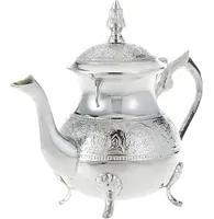 Panci Kopi Arab Dallah dari Baja Tahan Karat untuk 4 Porsi, Pembuat Kopi untuk Kompor dengan Gagang, Panci Kopi Dallah
