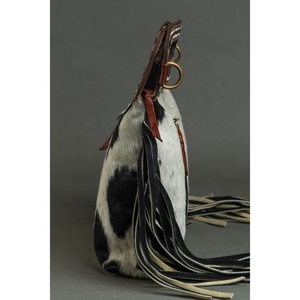 LW Vintage <b>Small</b> Handbag Women's Leather Hobo Fringe Cross Body Tassel <b>Purse</b> Dress Style Saddle Shoulder Sling Bag - Product Image 3