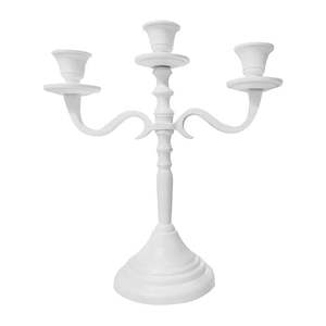 Elegant Wholesale White Metal Candle Holder 5 Arm Creative Candle <b>Jar</b> <b>Decorative</b> Candle Stand for Party Wedding Home At Low Cost - Product Image 2