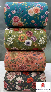 Fabricant de tissus imprimés numériquement en polyester doux personnalisé pour vêtements, robes et produits textiles de maison - Product Image 4