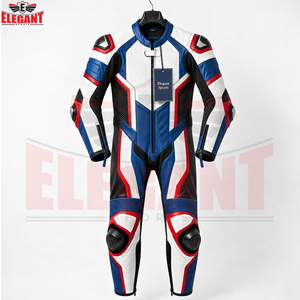 Combinaisons de course moto sur mesure en cuir, fabrication OEM ODM, haute qualité, protection intégrale du corps avec protections rigides, directement de l'usine. - Product Image 5