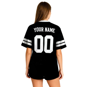 เสื้อฟุตบอลอเมริกันแบบสั่งทำพิเศษ 100% โพลีเอสเตอร์ พิมพ์ลายแบบ Sublimation ทั้งตัว พร้อมชื่อทีมและหมายเลขตามสั่ง ชุดกีฬา - Product Image 2