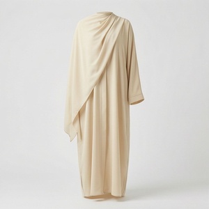 Customized Color <b>Plain</b> Premium Quality Muslim Clothing Women Quick Dry Breathable Wholesale Islamic Long Sleeve <b>Abaya</b> New - Product Image 1