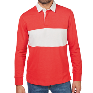 Camiseta de Hombre Roja Sólida de Manga Corta con Paneles Frontales, 100% Algodón, Tejida, Transpirable, Casual, de Verano, a la Moda - Product Image 1