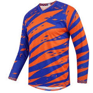 เสื้อเจอร์ซีย์มอเตอร์ไซค์วิบากสำหรับฤดูร้อน แขนยาว ระบายอากาศ กันลม ไซส์ใหญ่พิเศษ รุ่นทีมดาวน์ฮิลล์ ผลิตจากโพลีเอสเตอร์ % - Product Image 1