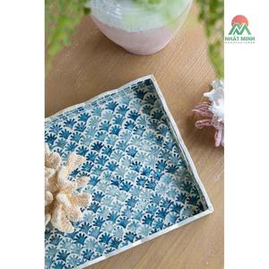 Handcrafted Blue Mother of Pearl Serving Tray Luxury <b>Rectangle</b> Decorative Tray for Home & Hospitality - Product Image 5