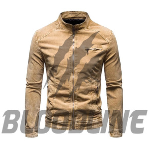 Chaqueta de Mezclilla para Mujer, Estilo Motociclista, Manga Larga, Cuello Alto, Cierre de un Solo Botón, Color Negro Sólido Lavado, Estilo Invernal, Largo Regular, Envío Rápido - Product Image 5