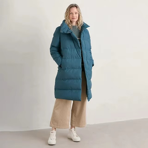 Top And High Quality Women’s Long Puffer Jacket Water-Resistant Polyester Fill Warm Hooded Jacket - Product Image 1