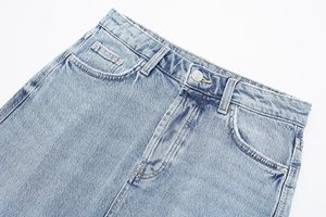 Custom High Quality Fashion Women's New Design Vintage Ladies Slit Straight Midi Blue Jeans Skirt Denim Jean Skirts for Women - Product Image 6