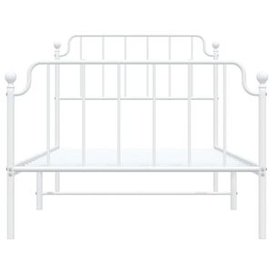 Cadre de lit simple de style classique/traditionnel en acier blanc, lits en métal durables - Product Image 5