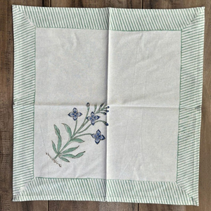 Hand Block Printed Cotton <b>Placemat</b> Set Hand Block Printed Dining Table <b>Placemats</b> With Napkins 100% Cotton - Product Image 1