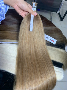 Venta caliente Super doble dibujado extensiones de cabello vietnamita de alta calidad liso y brillante cabello a granel en todos los colores - Product Image 4