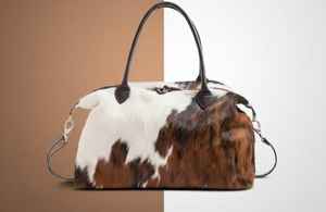 Sac de voyage en cuir de vachette fait main avec poils, sac de week-end, sac fourre-tout, fermeture éclair, portable LHDB-0055 - Product Image 5