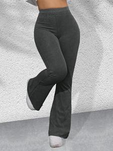 Pantalones Anchos Azules Personalizados, Cintura Alta, Elásticos, Transpirables, de Punto, Casuales, con Bolsillos Laterales, Estilo Otoñal - Product Image 4
