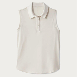 Polo de golf de lujo sin mangas para mujer, de punto de alta calidad, con servicio OEM ODM, la mejor calidad. - Product Image 1