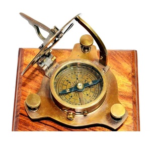Classic Maritime Brass <b>Compass</b> with Leather Pouch <b>Antique</b> Navigation Tool for Sailors Travelers and Gift Collectors - Product Image 6