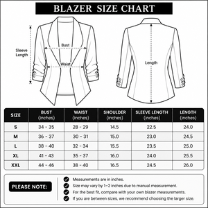 Blazer de Mujer Azul Marino Oscuro Personalizado con un Solo Botón, Solapa Puntiaguda, Gabardina Sin Arrugas, Trajes Formales de Negocios - Product Image 6