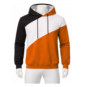 Sweat à capuche pour homme, taille personnalisée, en coton tricoté, contraste noir et blanc, saison hiver, vente en gros, impression de logo personnalisé, sweat à capuche pour homme - Product Image 4