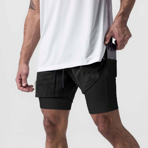 Shorts décontractés pour hommes avec cordon de serrage et taille élastique - Doux et confortables pour tous les jours, la salle de sport et la détente - Product Image 4