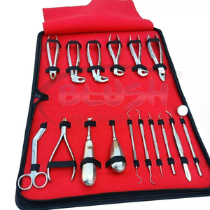 Stainless Steel Manual Dental Instruments 16Pcs Oral Surgical Extraction Set Elevators Forceps Pliers By <b>Blush</b> Surgical - Product Image 5