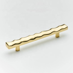 Stylish Brass Cabinet Pull <b>Handle</b> With Back Plate Bar Shape <b>Gold</b> Finished Durable Furniture Hardware for <b>Kitchen</b> Drawer Door Use - Product Image 5