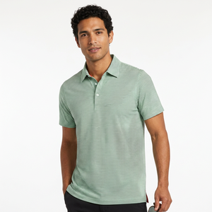 Polo en tricot rayé pour homme, manches courtes, col classique, style décontracté - Product Image 6