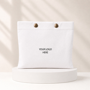 Nouvelles pochettes en coton biologique personnalisées avec fermeture à cordon, sacs d'emballage blancs recyclables pour bijoux, montres, lunettes, bagues, petits cadeaux - Product Image 5