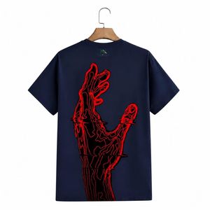 Camiseta con Estampado Gráfico Personalizado en la Espalda para Hombre, Diseño Surrealista, Estilo Urbano, Talla Grande - Product Image 5