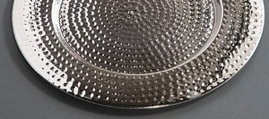 Assiette en métal brillant argenté Offre Spéciale assiette vaisselle chargeur de plat vaisselle à dessert assiette à gâteau de différentes tailles disponibles - Product Image 4