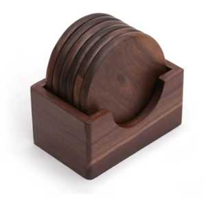 Classic Resin Decorative Solid Wood Eco-Friendly Square Tea <b>Coasters</b> Custom Mats & Pads with Insulation Feature Wooden <b>Coaster</b> - Product Image 5