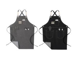 Tablier en toile imperméable pour personnel de bar commercial, avec logo personnalisé, léger, gilet de travail pour barman, matériel de haute qualité, tablier de salon de coiffure - Product Image 2