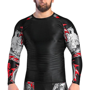 Men Long Sleeve Rash Guard <b>Compression</b> <b>Shirt</b> Graphic Print UV Protection Quick Dry Custom Logo OEM Bulk - Product Image 1