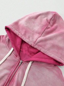 Unique <b>Pink</b> Vintage Wash Pullover Hoodies Custom Logo Clothing Unisex Boxy Fit Oversized Good Quality 100% Fleece Custom Logo - Product Image 5