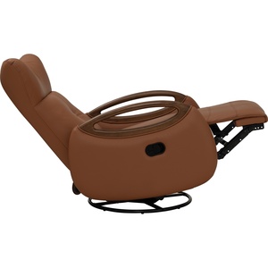 Factory Direct Premium PU Vinyl Swivel <b>Recliner</b> Accent Chair Durable Solid Wood Frame for Hotel and Residential Use - Product Image 3