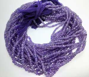 Cuentas facetadas de amatista natural de Brasil de 4-4.5 mm, cuentas facetadas de amatista genuina para la fabricación de joyería al por mayor. - Product Image 4