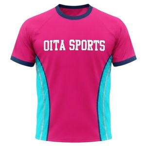 Unisex Pink Teal Sublimation Netball Jersey <b>Polyester</b> Crewneck Athletic Team Sports <b>Shirt</b> Training Match Performance Clothing - Product Image 1