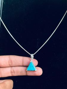 Gold Plated Turquoise Fancy Shape Both Side Flat Gemstone Classic Engagement Layered Link Necklace Party Super Quality - Product Image 4