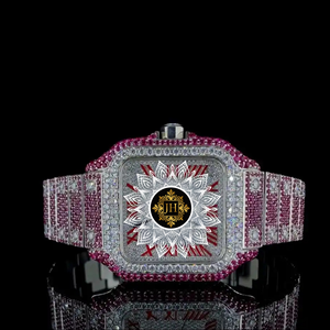 Mossinate Stainless St Pink and Silver <b>Diamond</b> <b>Watch</b> Trendy and Durable Timepiece with Sparkling <b>Diamonds</b> for Men and Women - Product Image 1