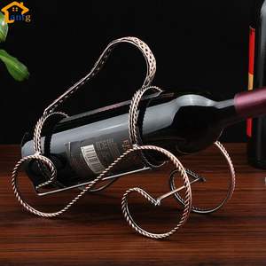 Porta Botellas de Vino Decorativo de Hierro de Alta Gama para Interiores de Lujo y Exhibición en Hoteles Boutique - Product Image 2
