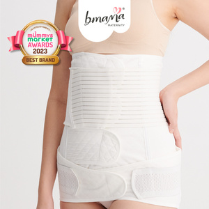 Bmama Postpartum Abdominal Binder White Breathable Hook-and-Eye <b>Tummy</b> <b>Control</b> Shapewear for Women Medium Support - Product Image 3