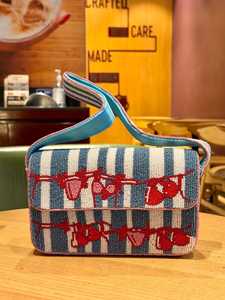 Bolso de Hombro Bohemio Tejido Ligero con Cuentas Estilo Staud, Bolso de Mano con Cuentas de Semillas, Bolso de Verano Italiano para Vacaciones en la Costa - Product Image 2