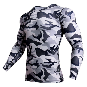 เสื้อรัดรูปแขนยาวลายพรางสำหรับผู้ชาย ดีไซน์ใหม่ แห้งเร็ว เหมาะสำหรับ MMA ออกกำลังกาย เสื้อกีฬาพิมพ์ลาย - Product Image 1