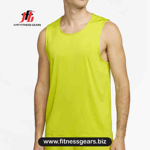 เสื้อกล้ามผู้ชาย JUST FITNESS GEARS สีน้ำเงินล้วน แห้งเร็ว คอกลม ผ้าถัก 100% คอตตอน เป็นมิตรกับสิ่งแวดล้อม ระบายอากาศได้ดี น้ำหนัก 220 กรัม รุ่น Model - Product Image 4