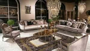 Victorian <b>Gold</b> Finish Living Room <b>Sofa</b> Set Luxury Formal Style Living Room Furniture Set Antique Golden Finish Victorian <b>Sofa</b> - Product Image 4