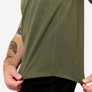 เสื้อกล้ามออกกำลังกายคอกลมผู้ชาย สีพื้น ไซส์ใหญ่ พิมพ์โลโก้ ขายส่ง คุณภาพสูง ผ้าถัก - Product Image 5