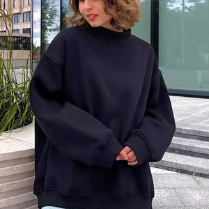 Premium Quality <b>Mock</b> <b>Neck</b> Casual Fleece <b>Top</b> OEM Service 100% Cotton Breathable Quick Dry Eco-Friendly Winter Pullover Front Logo - Product Image 1