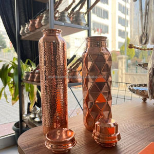 Authentic <b>copper</b> <b>bottle</b> made for storing drinking water safely while supporting traditional health practices - Product Image 6