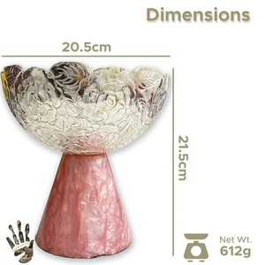 Cuenco decorativo de resina epoxi rosa brillante, artículos de comedor de pie de Metal dorado para hoteles, fiestas, eventos con Ángel para Eid Special - Product Image 5