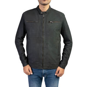 แจ็คเก็ตหนังดีไซน์ใหม่สำหรับผู้ชาย ปี 2026 ขายส่งแฟชั่นเท่ๆ แจ็คเก็ตหนัง PU แบบมีซิปสำหรับผู้ชาย ผลิตในปากีสถาน แจ็คเก็ตหนังผู้ชาย - Product Image 6